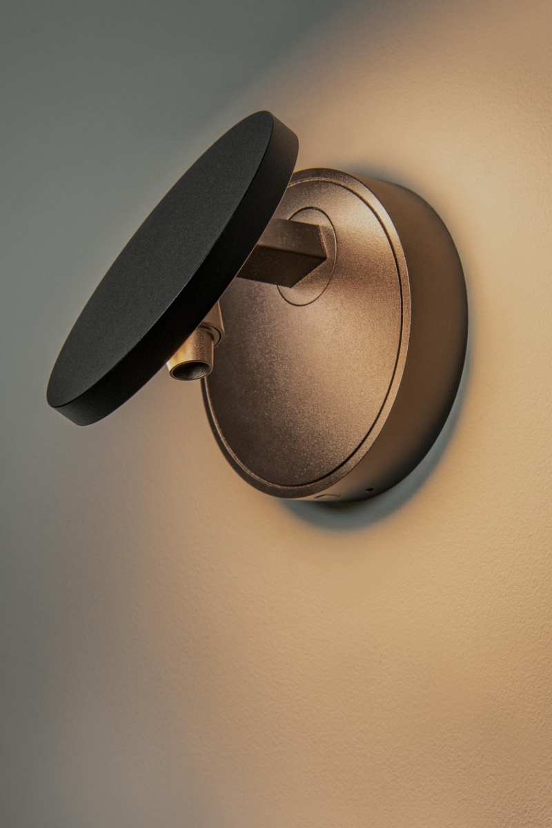 Lucide UFOR - Nástenné svietidlo - LED Dim. - 1x5,7W 1800K/3000K - Čierna